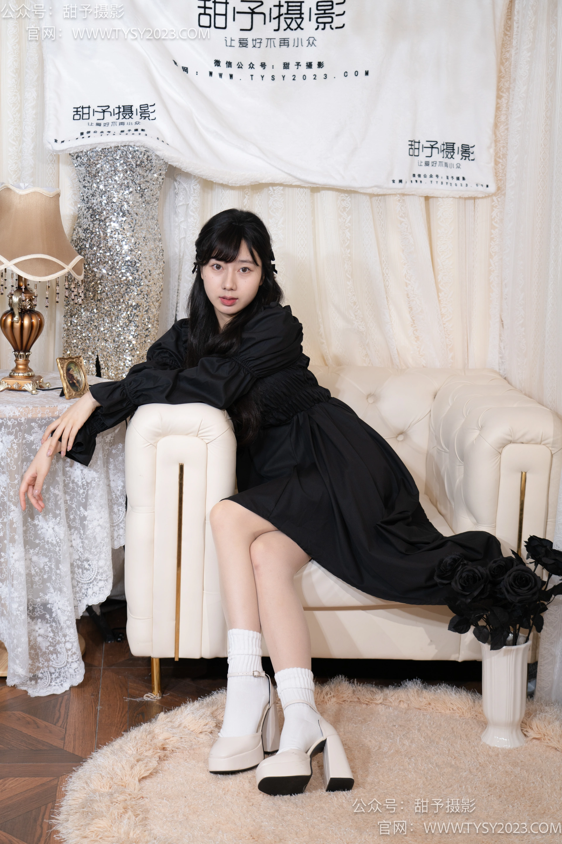 甜予摄影 No.034 鱼鱼-高跟鞋、白棉袜、肉丝 2